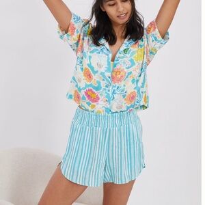 Anthropologie Sisters Gulassa Whimsy Pajama Set sz L